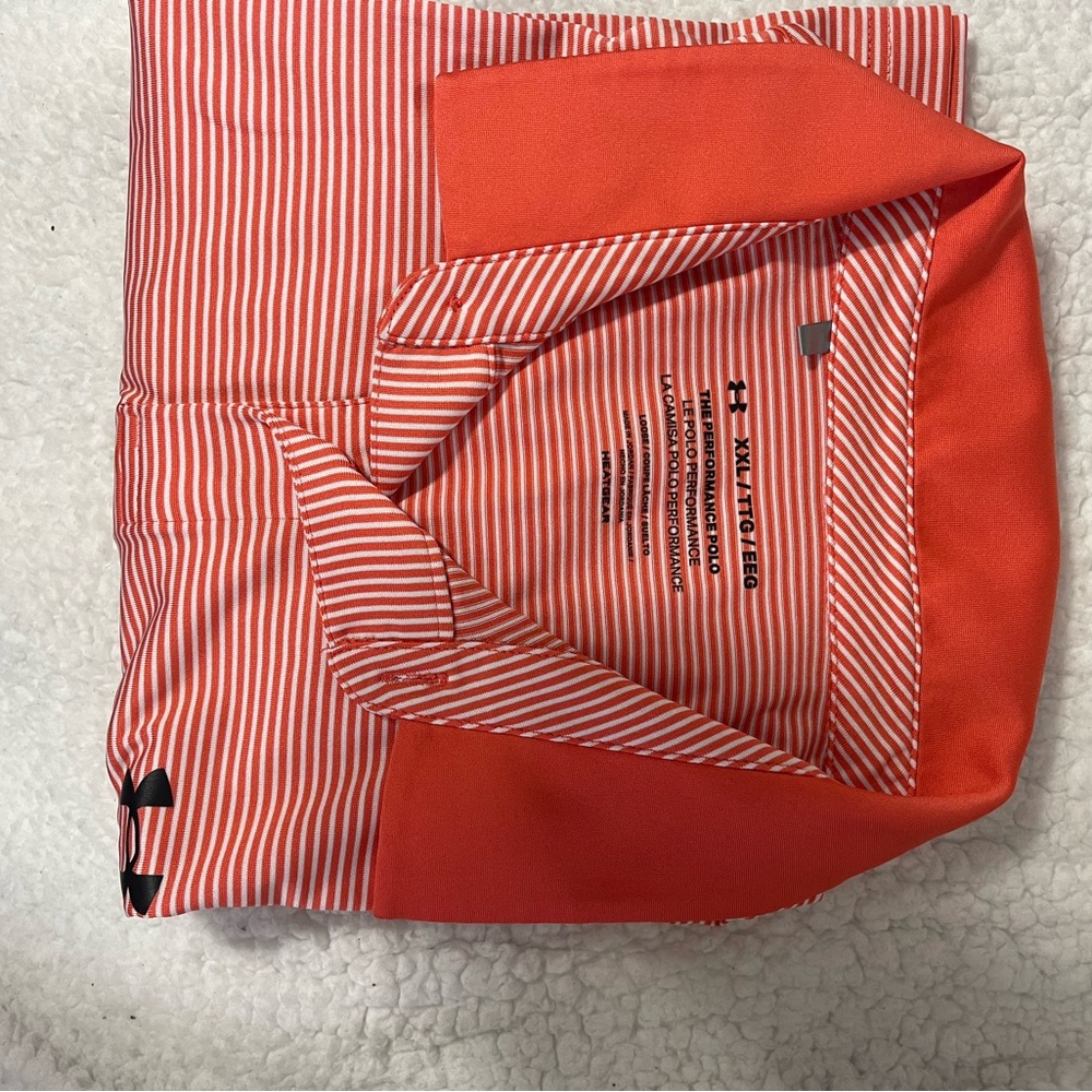 Under Armour Red Striped Polo Shirt